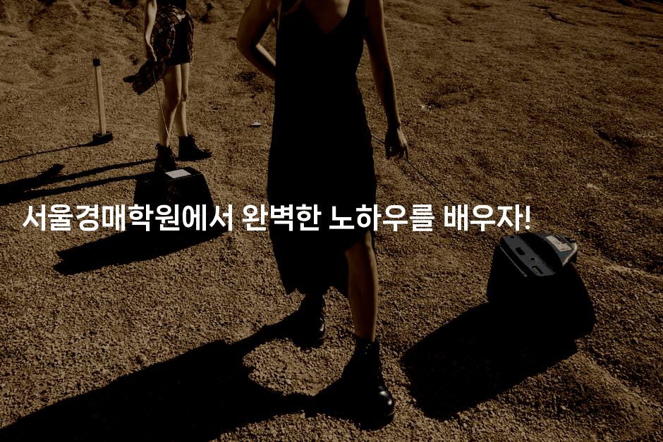 서울경매학원에서 완벽한 노하우를 배우자!-경매따