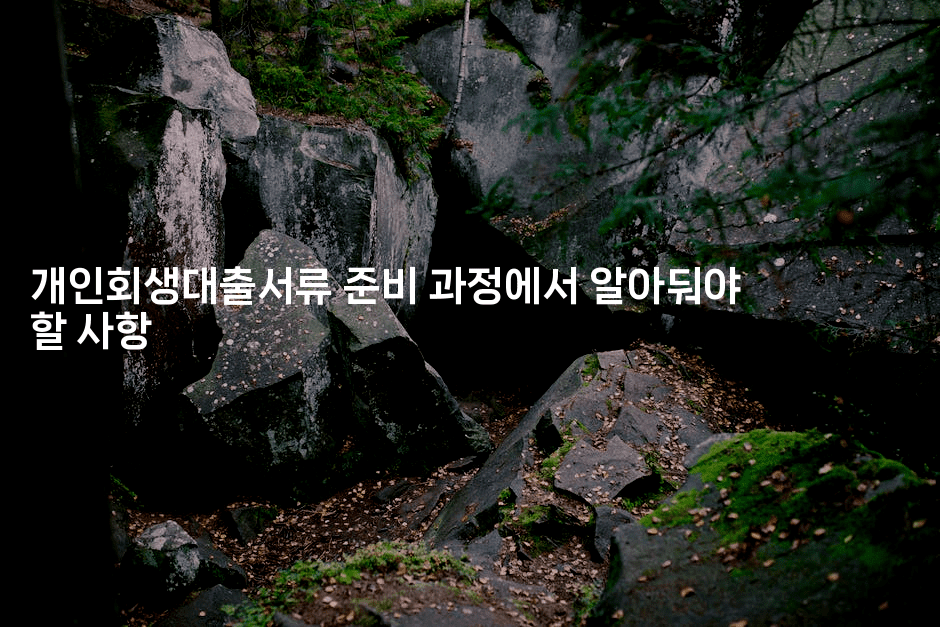 개인회생대출서류 준비 과정에서 알아둬야 할 사항-경매따